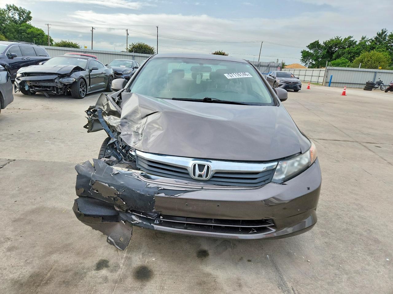 2012 Honda Civic Lx Желто-коричневый vin: JHMFB2F51CS001636