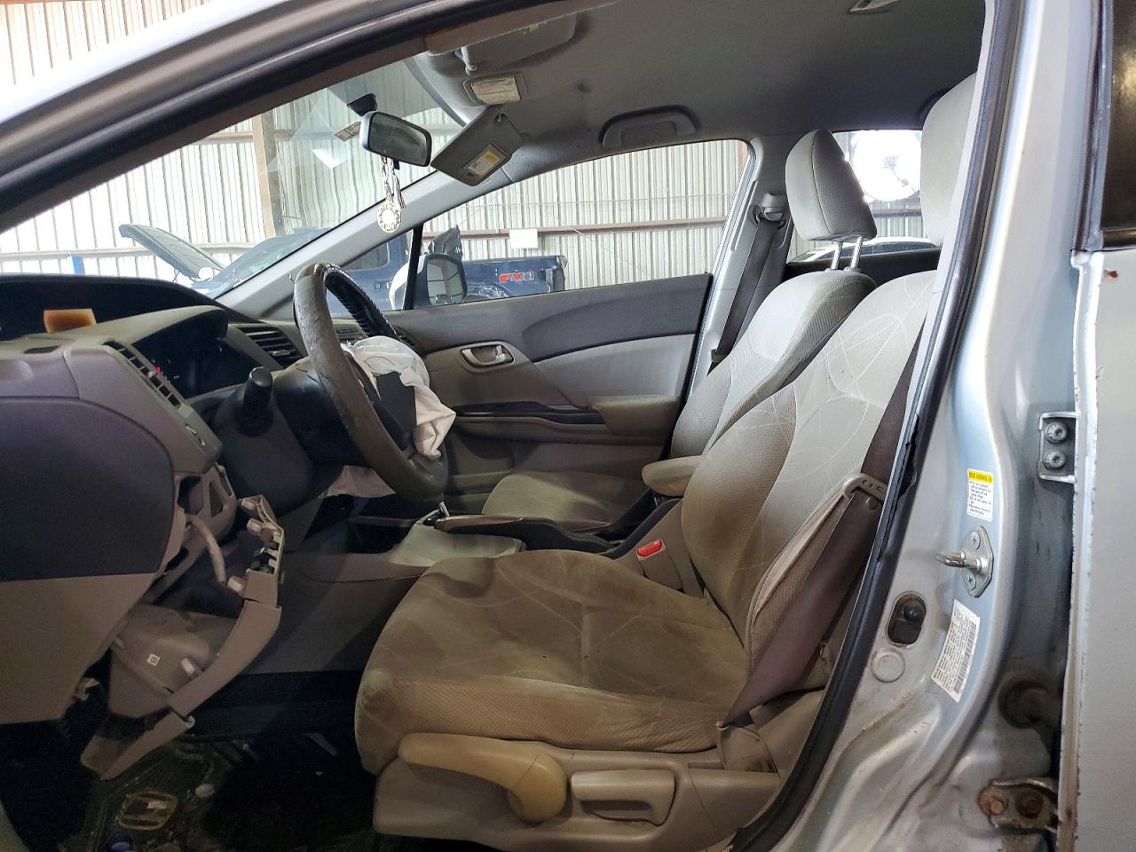 2012 Honda Civic Lx Gray vin: JHMFB2F54CS001937