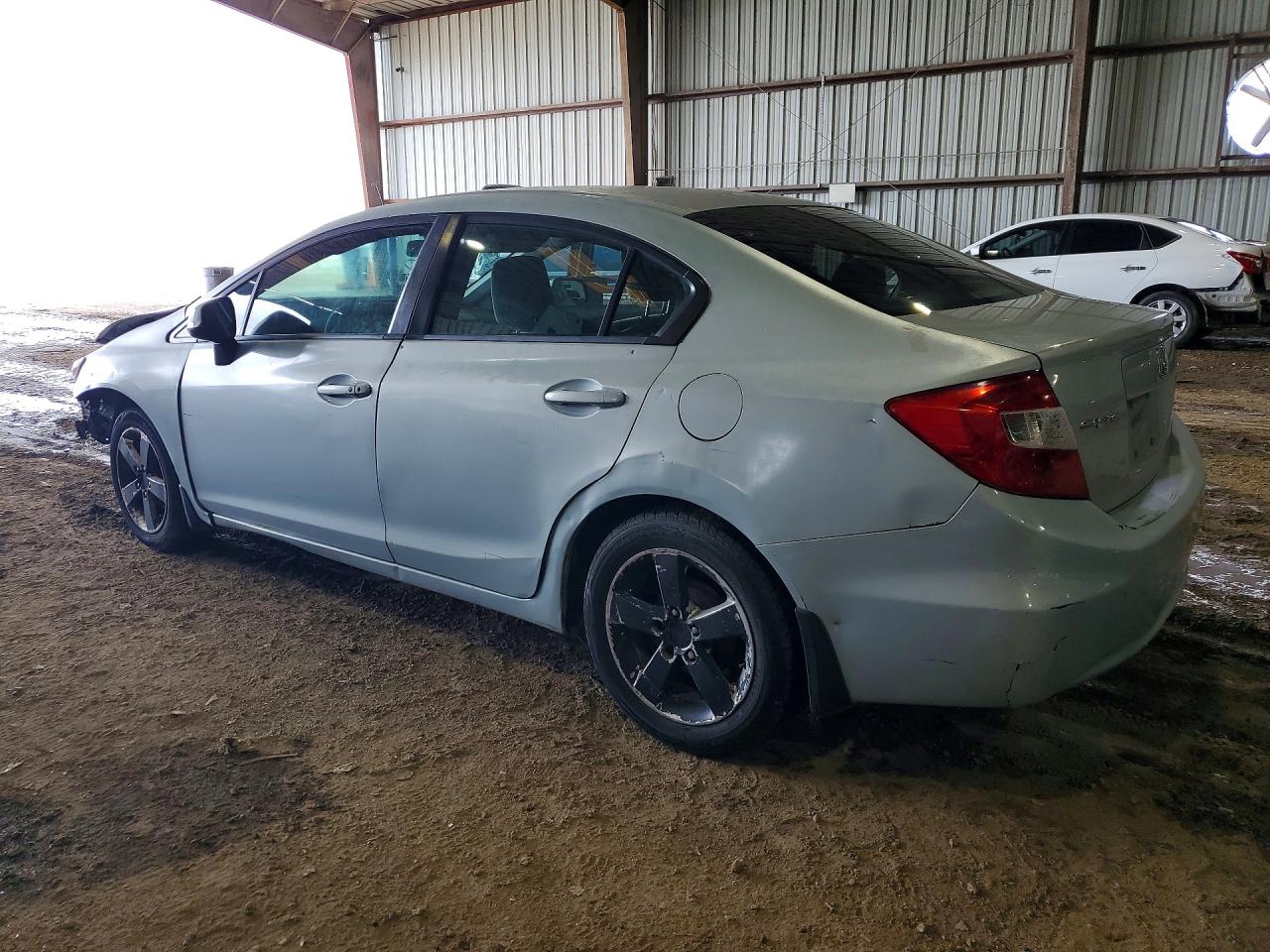 2012 Honda Civic Lx Gray vin: JHMFB2F54CS001937