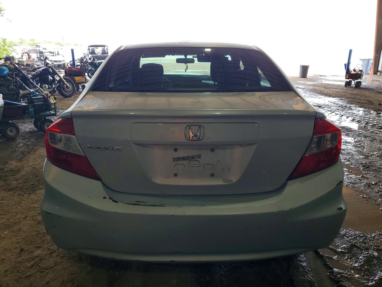 2012 Honda Civic Lx Gray vin: JHMFB2F54CS001937