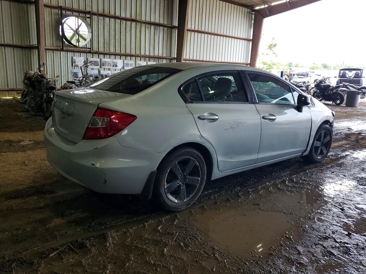 2012 Honda Civic Lx Gray vin: JHMFB2F54CS001937