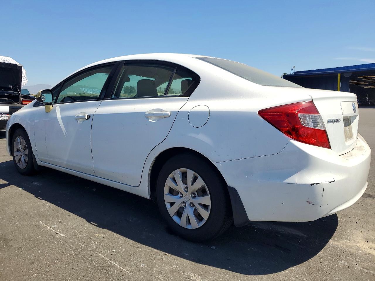 2012 Honda Civic Lx White vin: JHMFB2F54CS002201