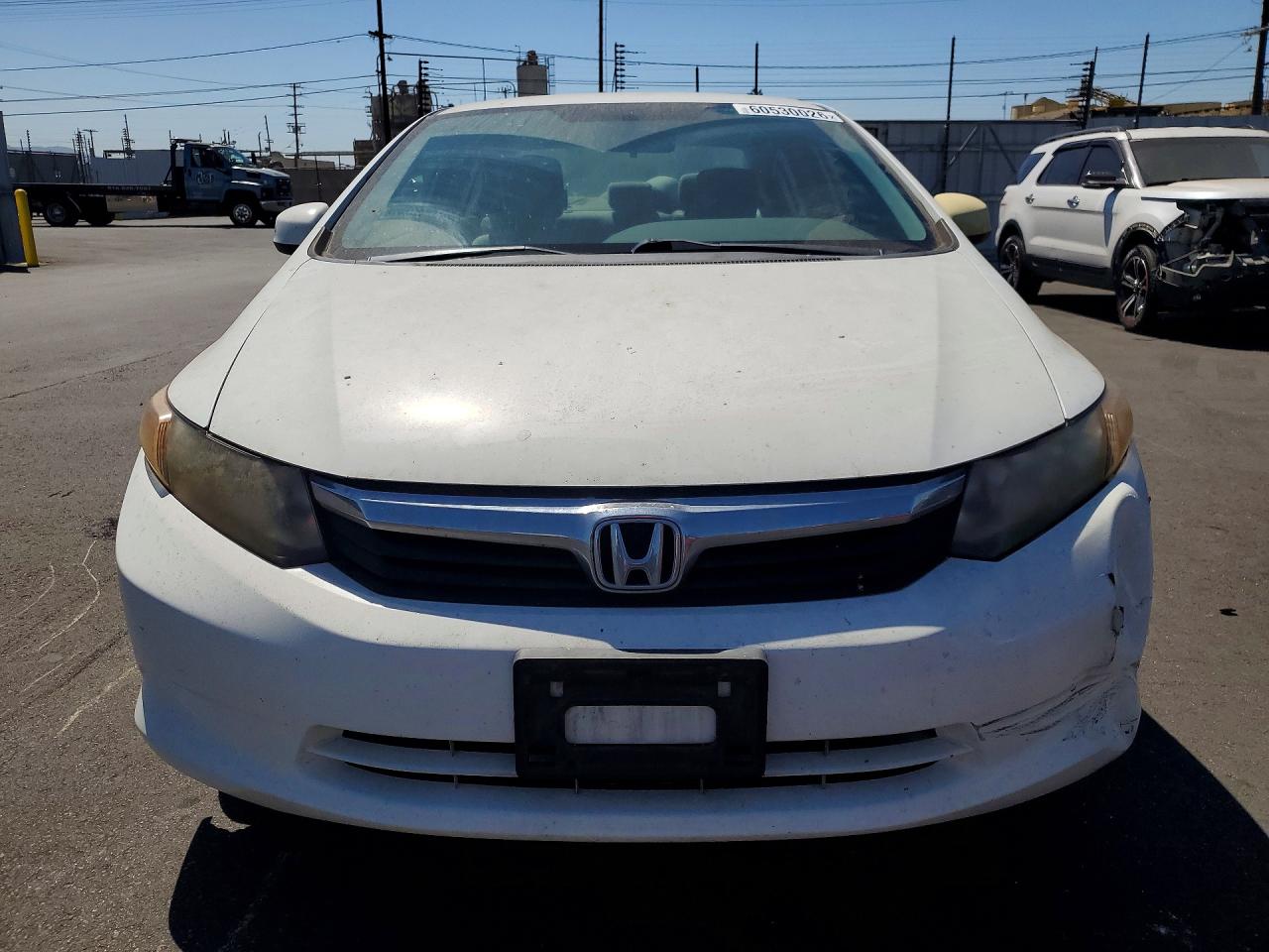 2012 Honda Civic Lx White vin: JHMFB2F54CS002201