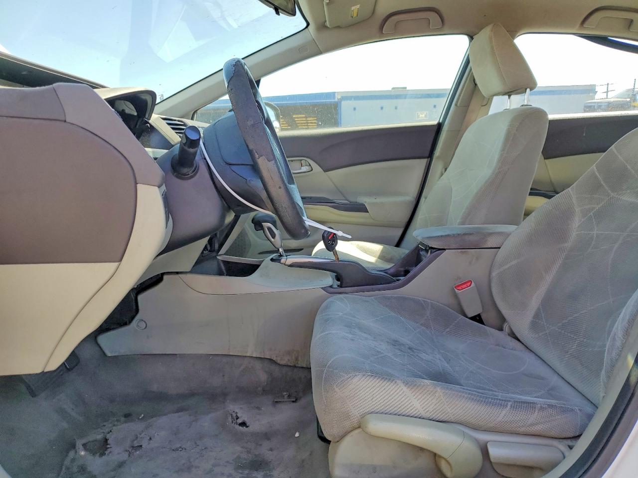 2012 Honda Civic Lx White vin: JHMFB2F54CS002201