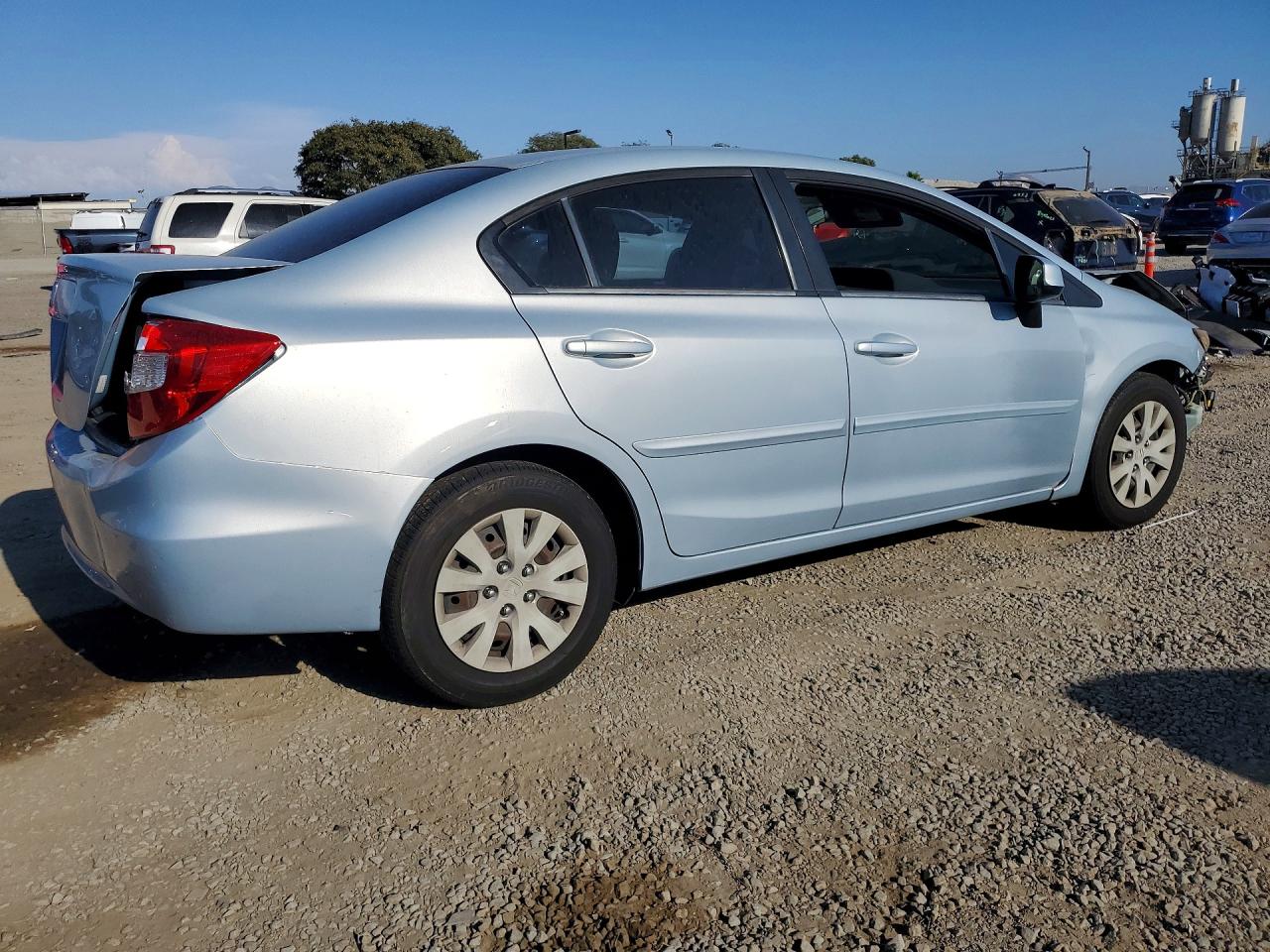 2012 Honda Civic Lx Blue vin: JHMFB2F54CS002571