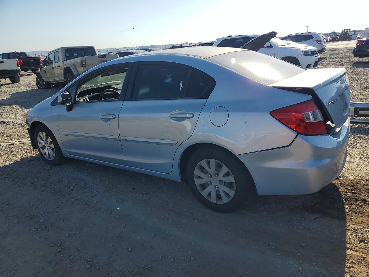 2012 Honda Civic Lx Blue vin: JHMFB2F54CS002571