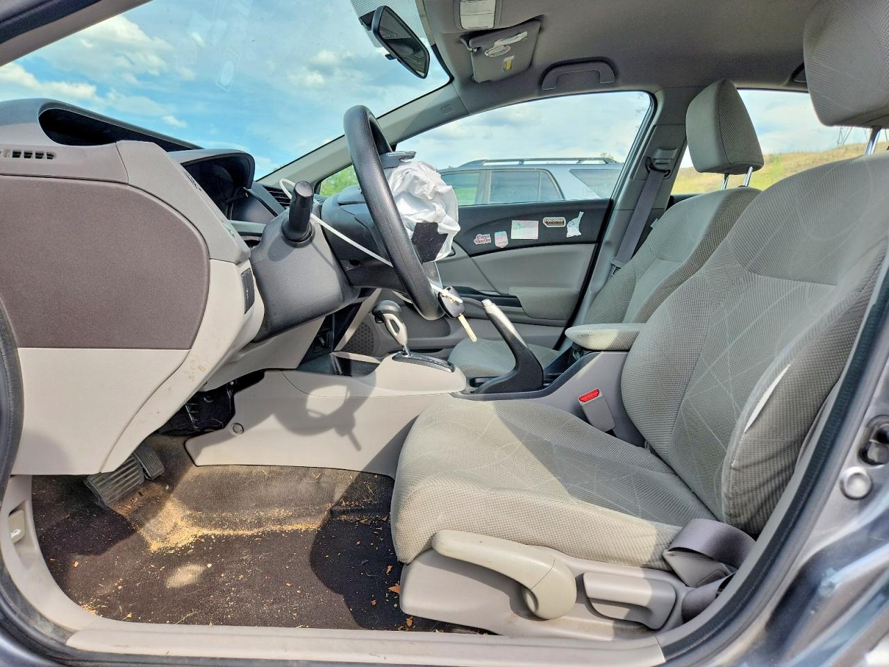 2012 Honda Civic Lx Gray vin: JHMFB2F55CS000697