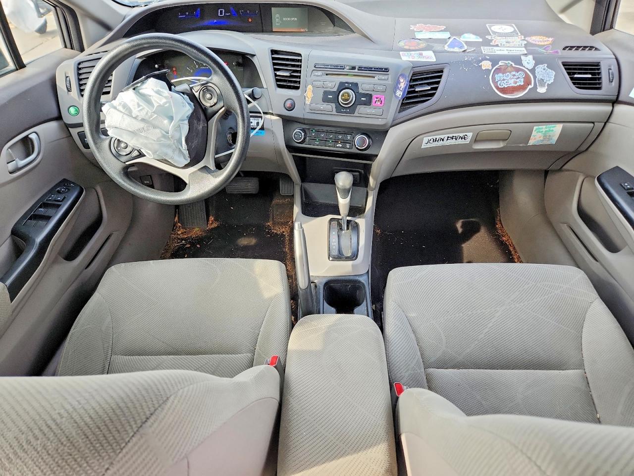 2012 Honda Civic Lx Gray vin: JHMFB2F55CS000697