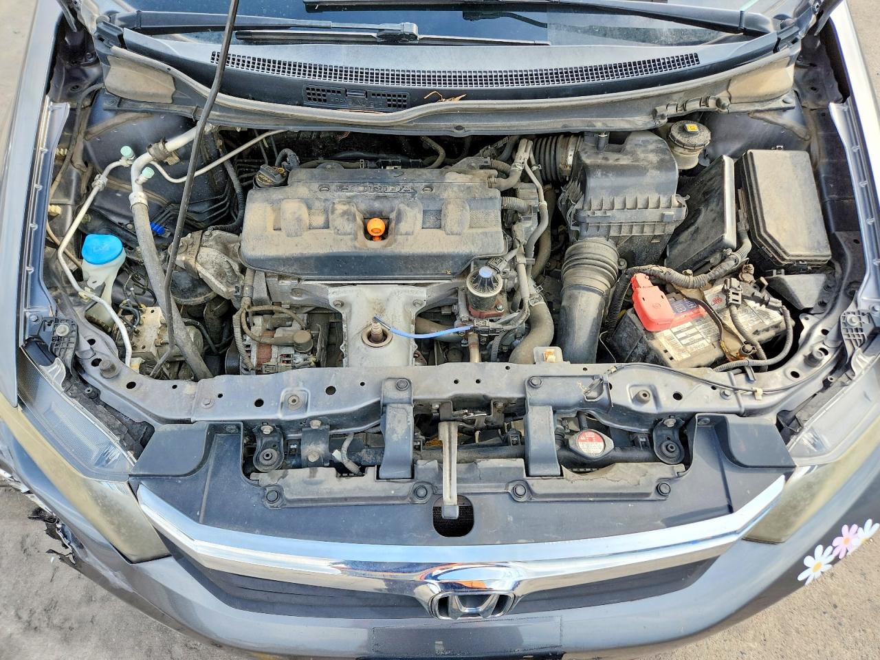 2012 Honda Civic Lx Gray vin: JHMFB2F55CS000697