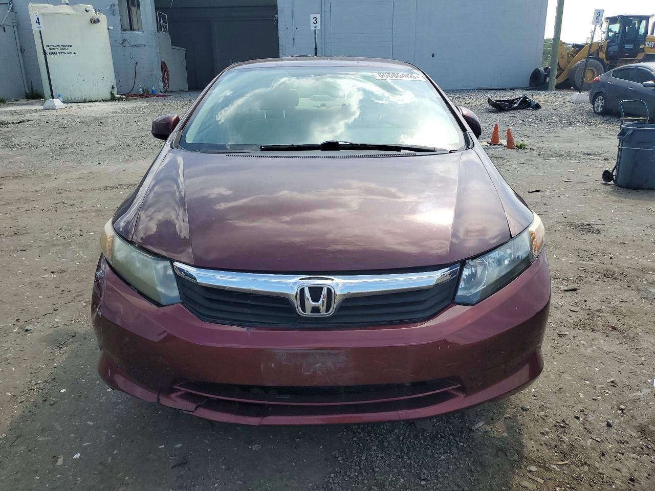 2012 Honda Civic Lx Burgundy vin: JHMFB2F56CS001048
