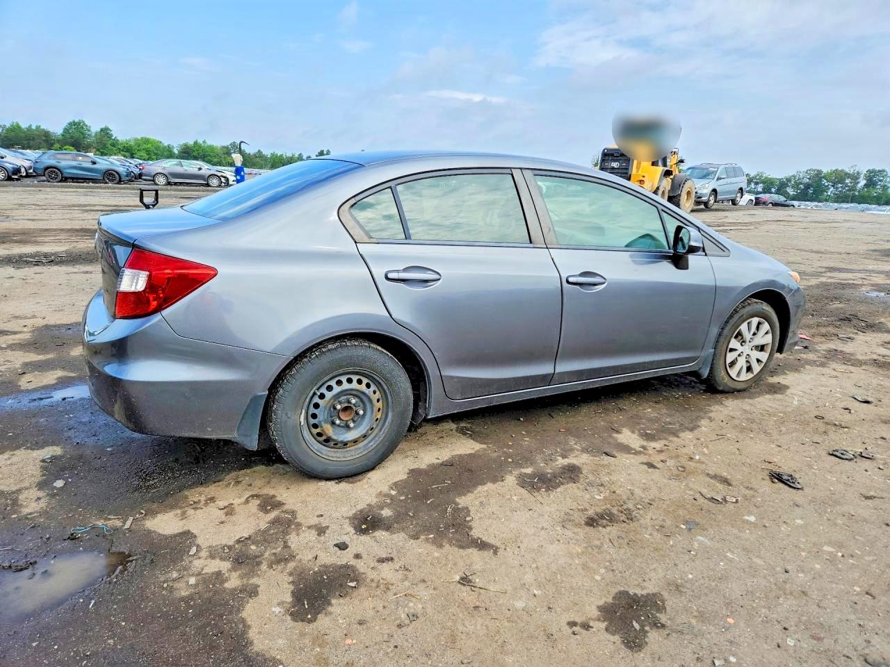 2012 Honda Civic Lx Gray vin: JHMFB2F58CS000855