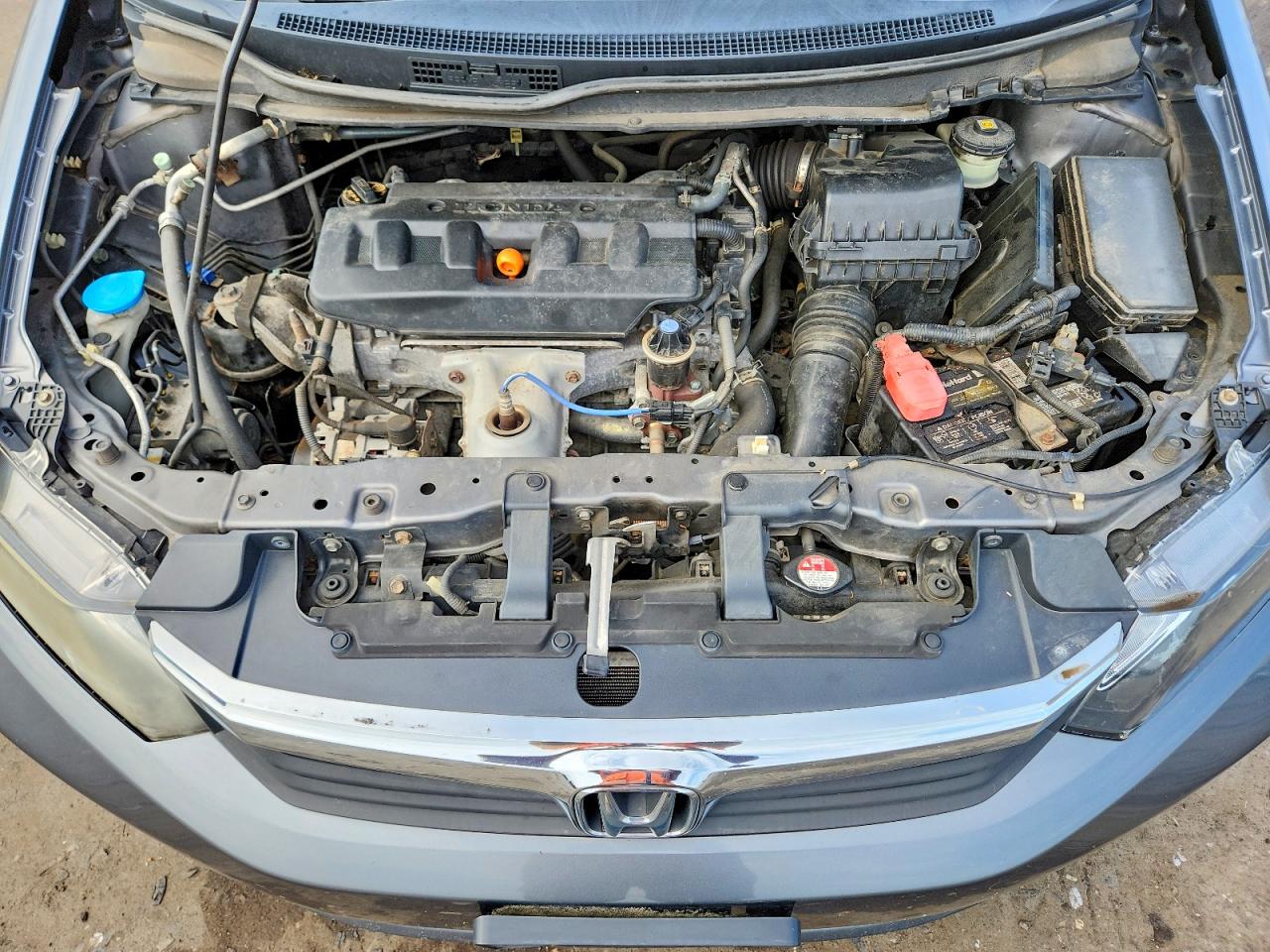 2012 Honda Civic Lx Gray vin: JHMFB2F58CS000855