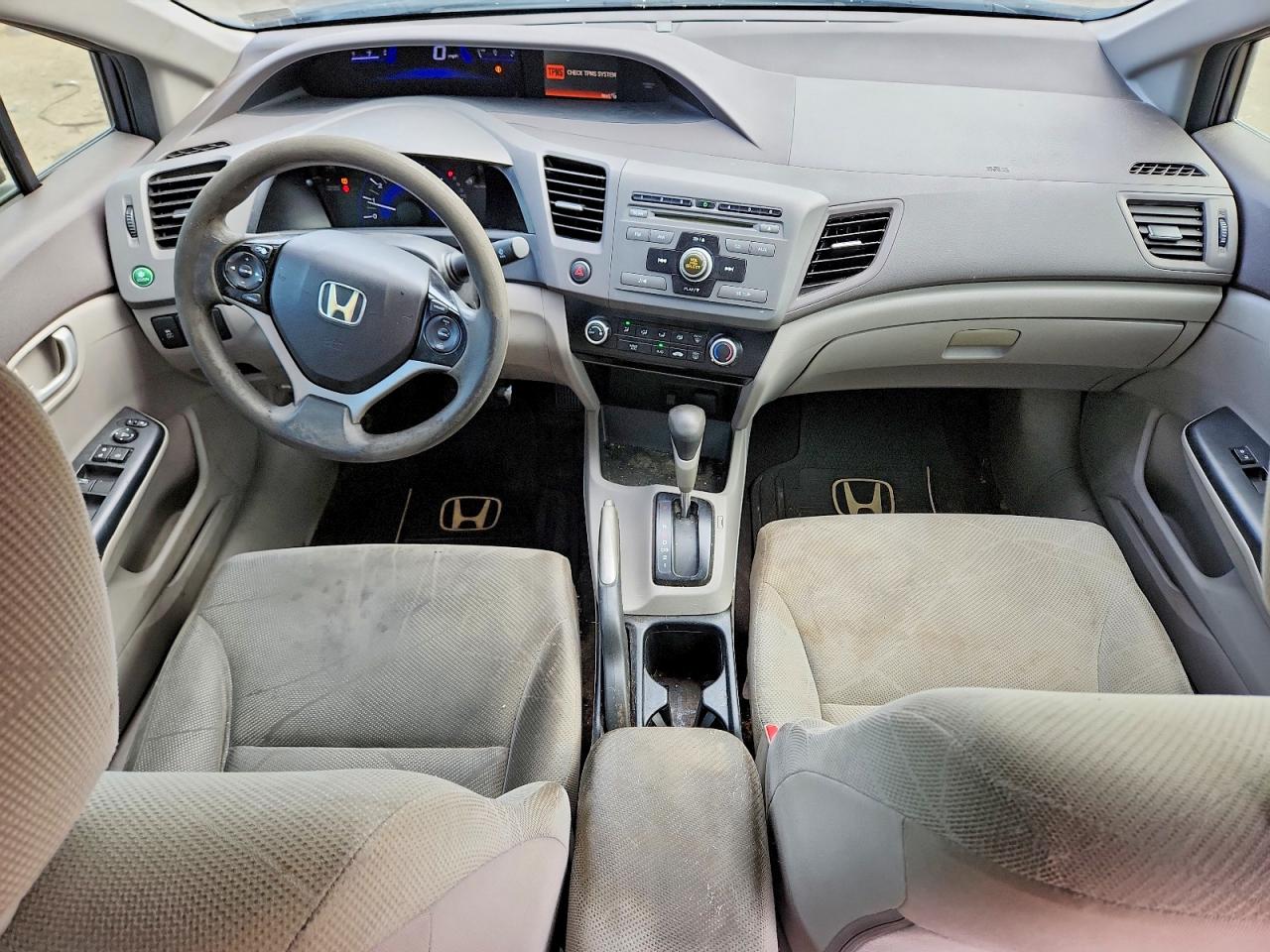 2012 Honda Civic Lx Gray vin: JHMFB2F58CS000855