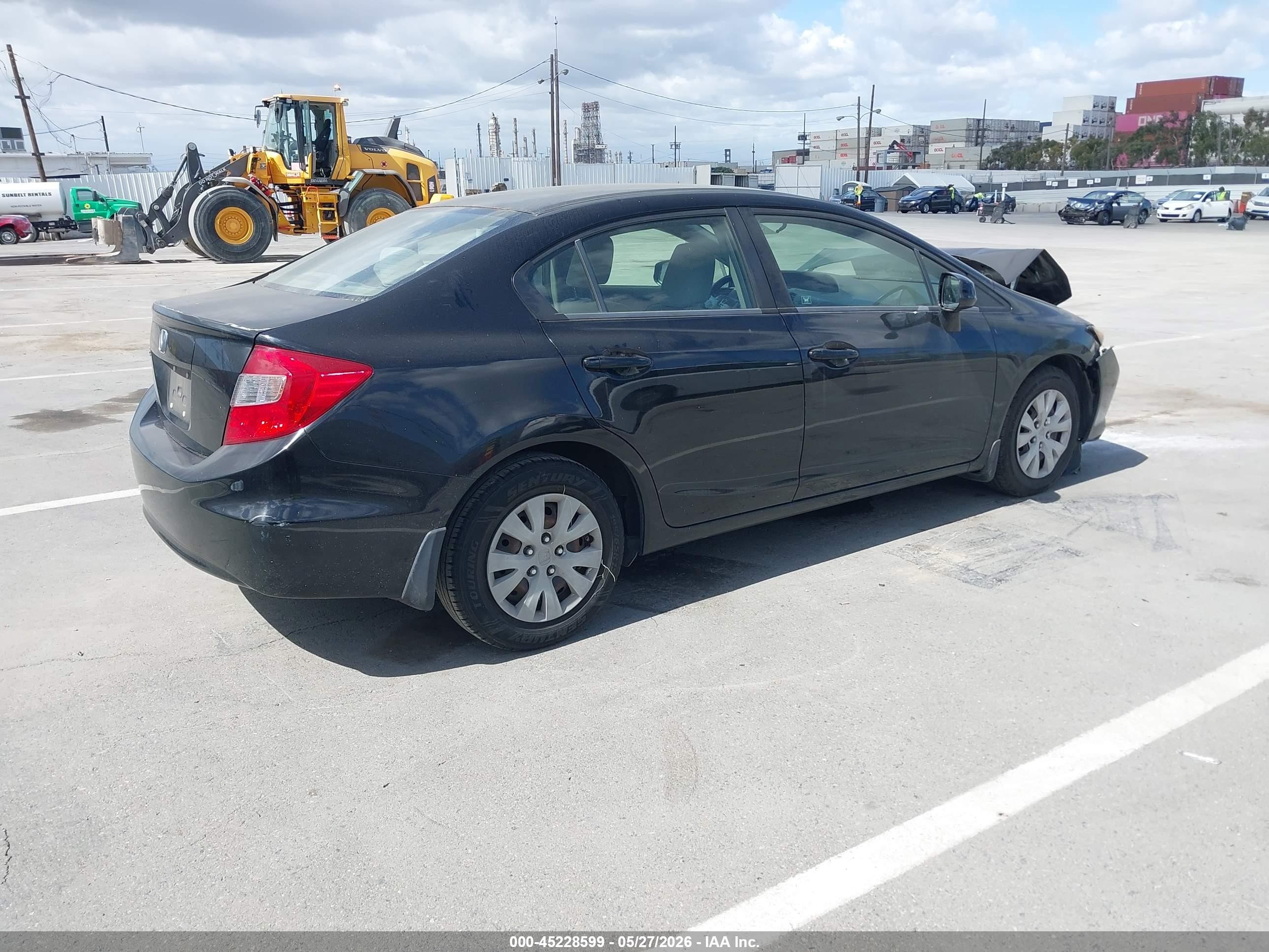 2012 Honda Civic Lx Black vin: JHMFB2F59CS005093