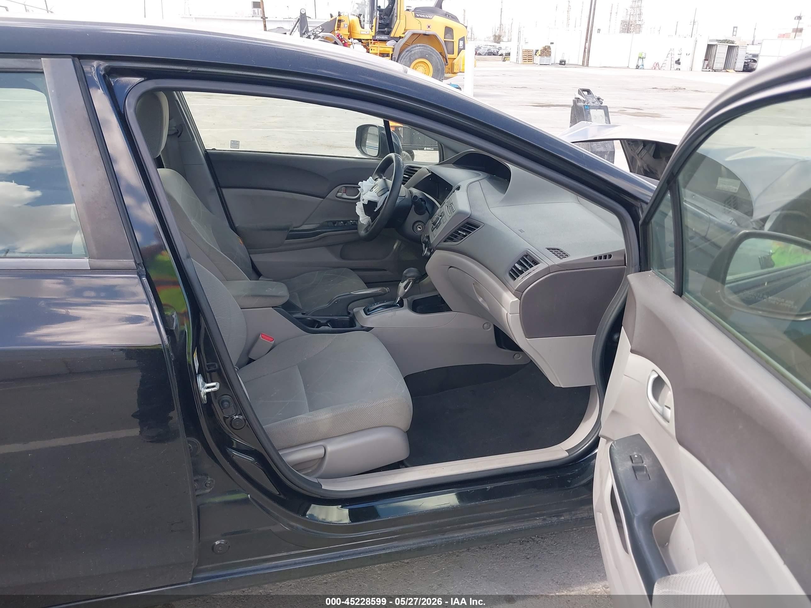 2012 Honda Civic Lx Black vin: JHMFB2F59CS005093
