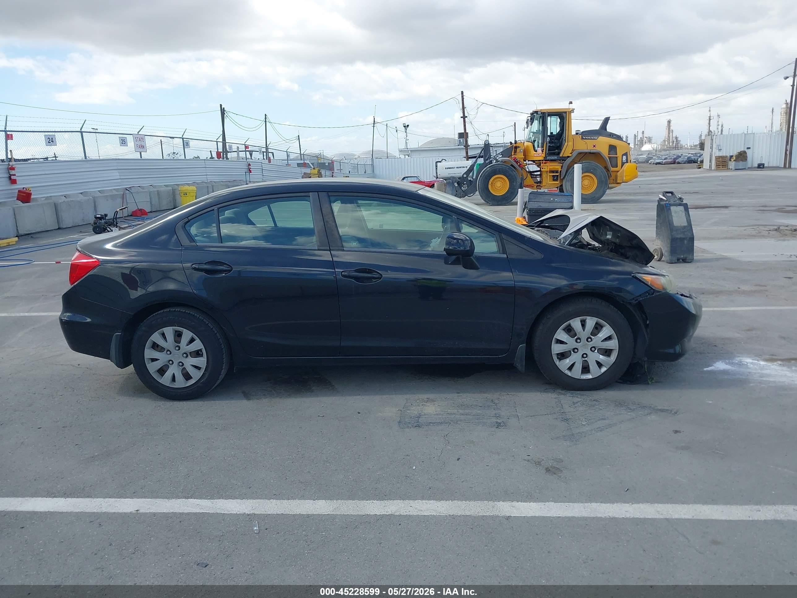 2012 Honda Civic Lx Black vin: JHMFB2F59CS005093