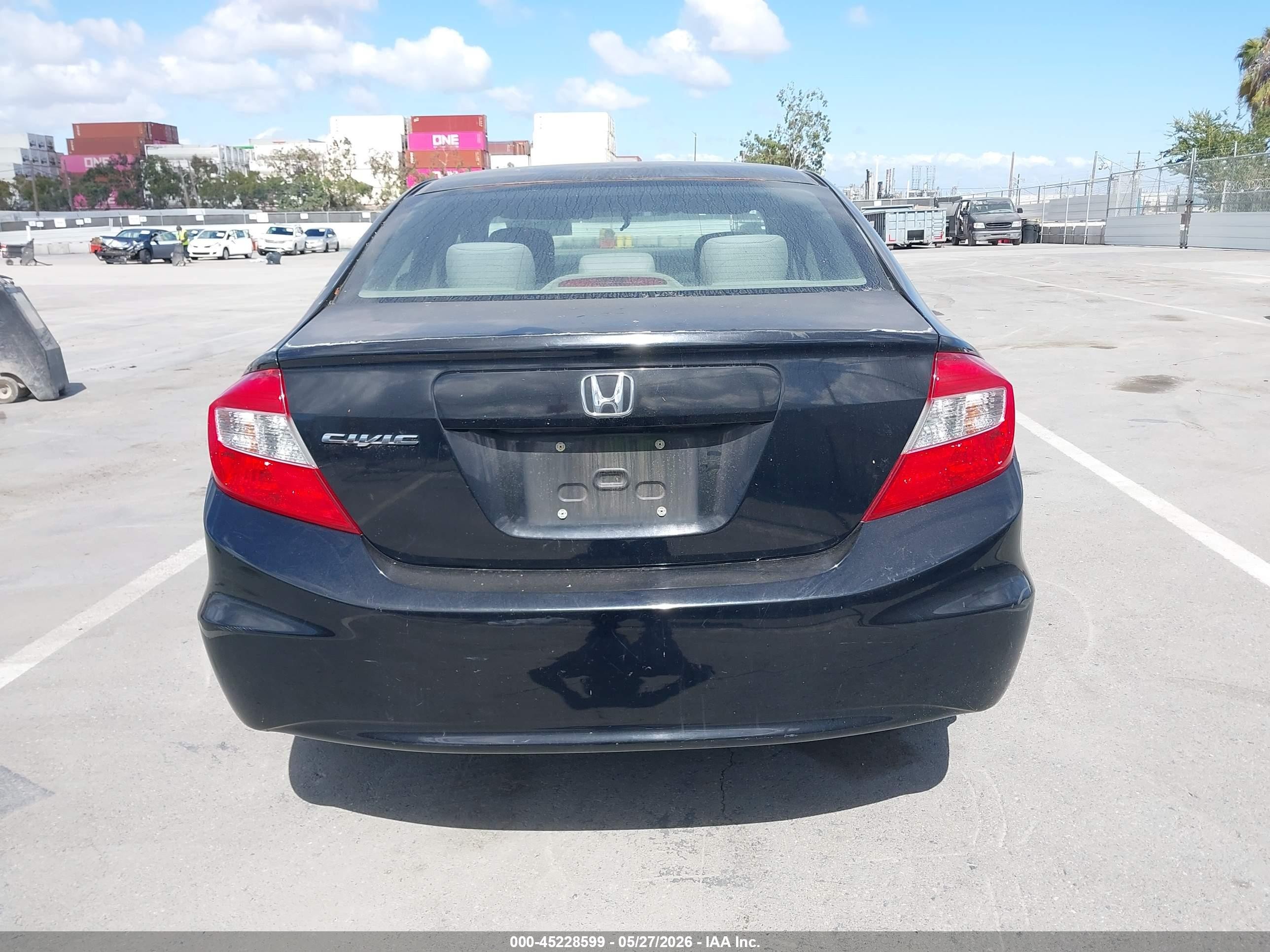 2012 Honda Civic Lx Black vin: JHMFB2F59CS005093