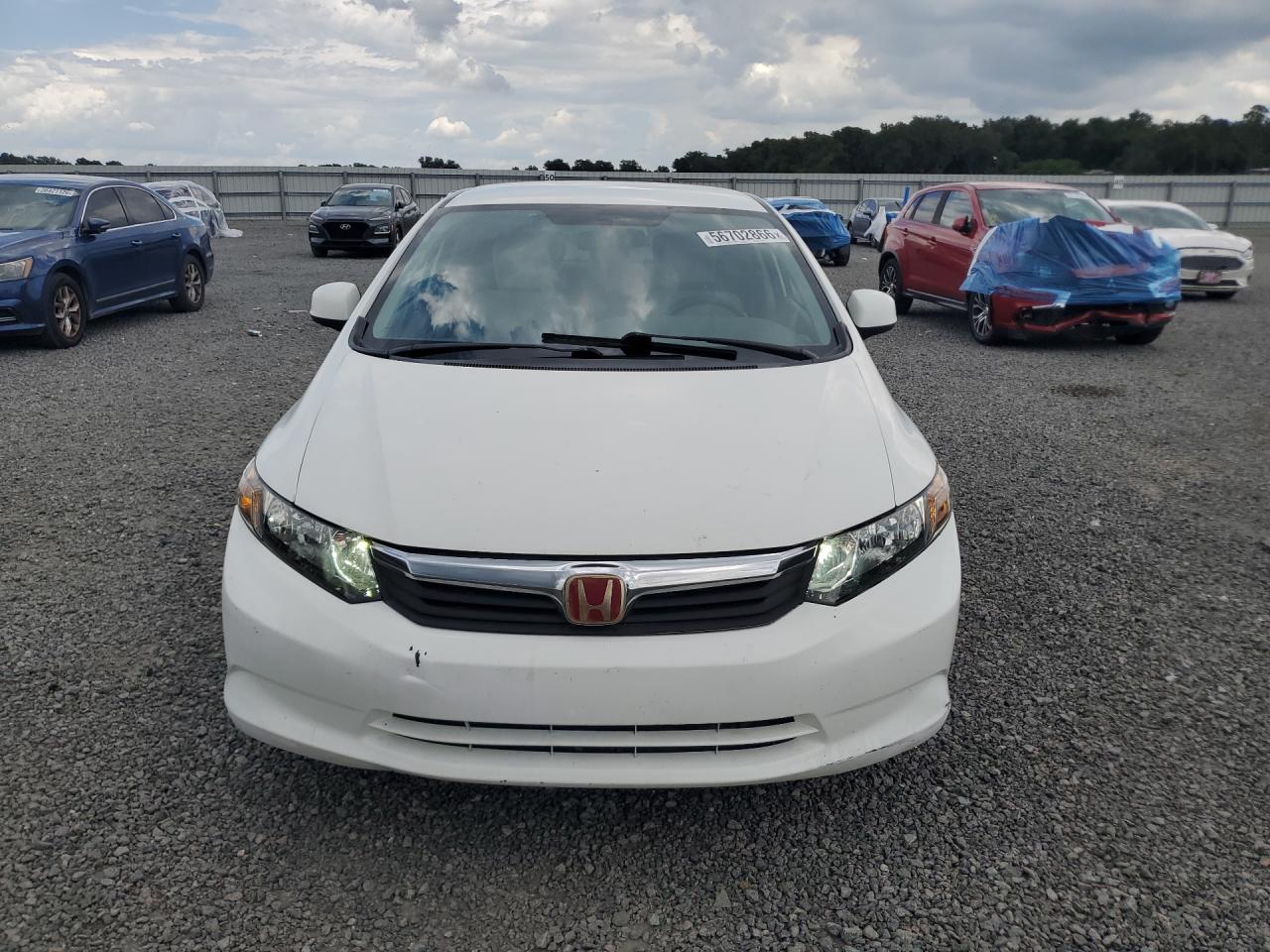 2012 Honda Civic Lx White vin: JHMFB2F5XCS000114