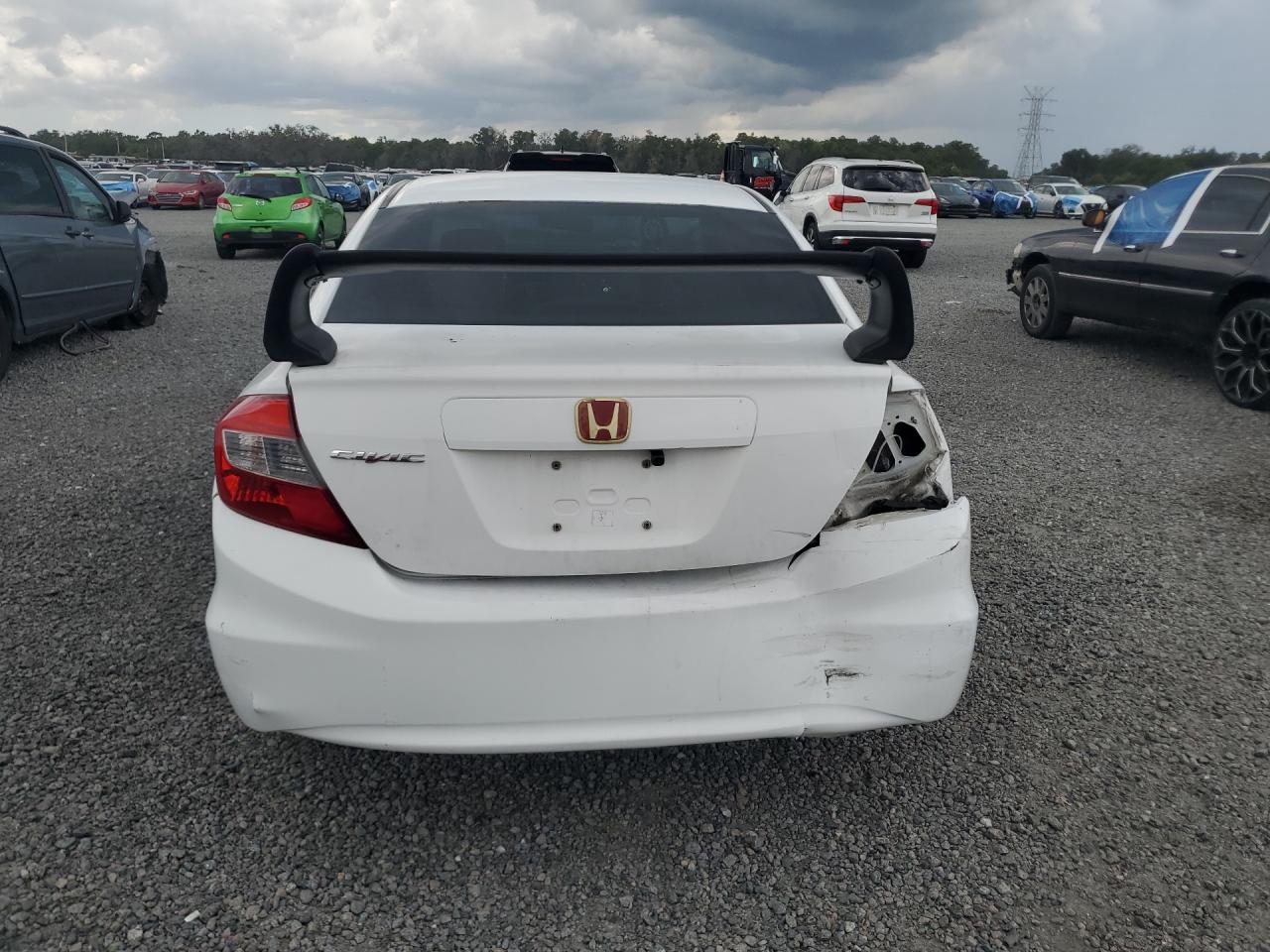 2012 Honda Civic Lx White vin: JHMFB2F5XCS000114