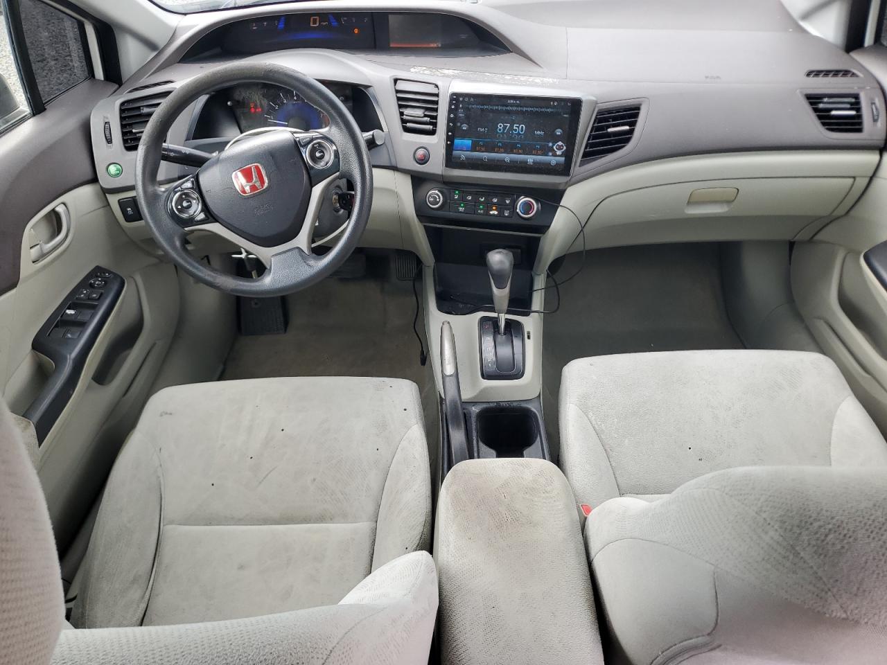2012 Honda Civic Lx White vin: JHMFB2F5XCS000114