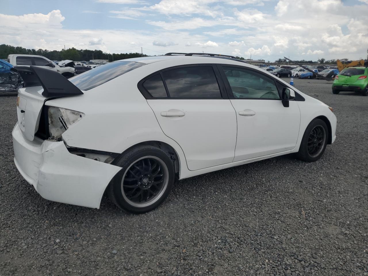 2012 Honda Civic Lx White vin: JHMFB2F5XCS000114