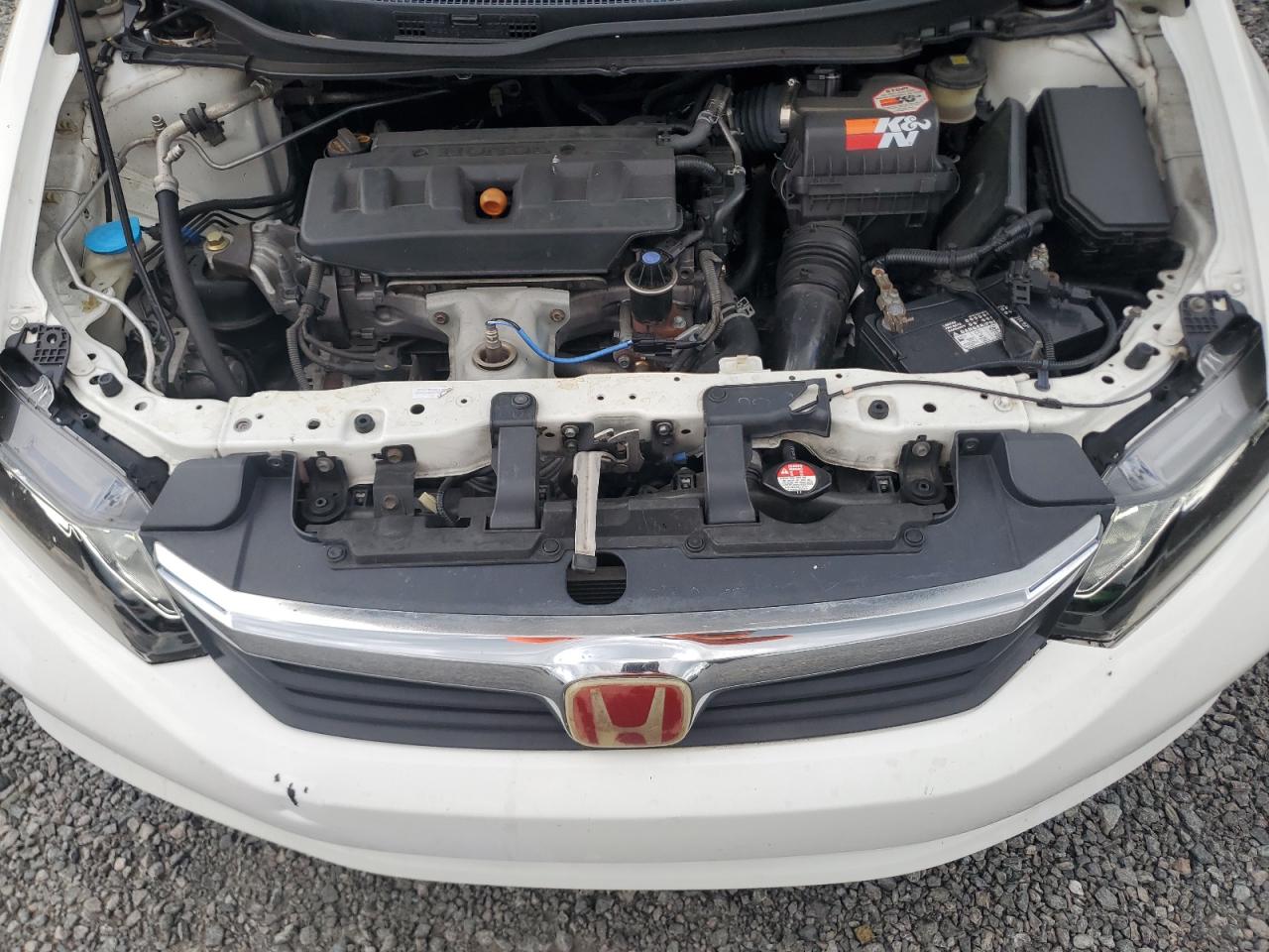 2012 Honda Civic Lx White vin: JHMFB2F5XCS000114