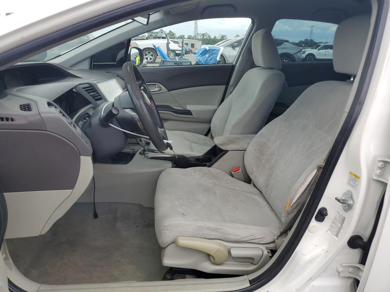 2012 Honda Civic Lx White vin: JHMFB2F5XCS000114