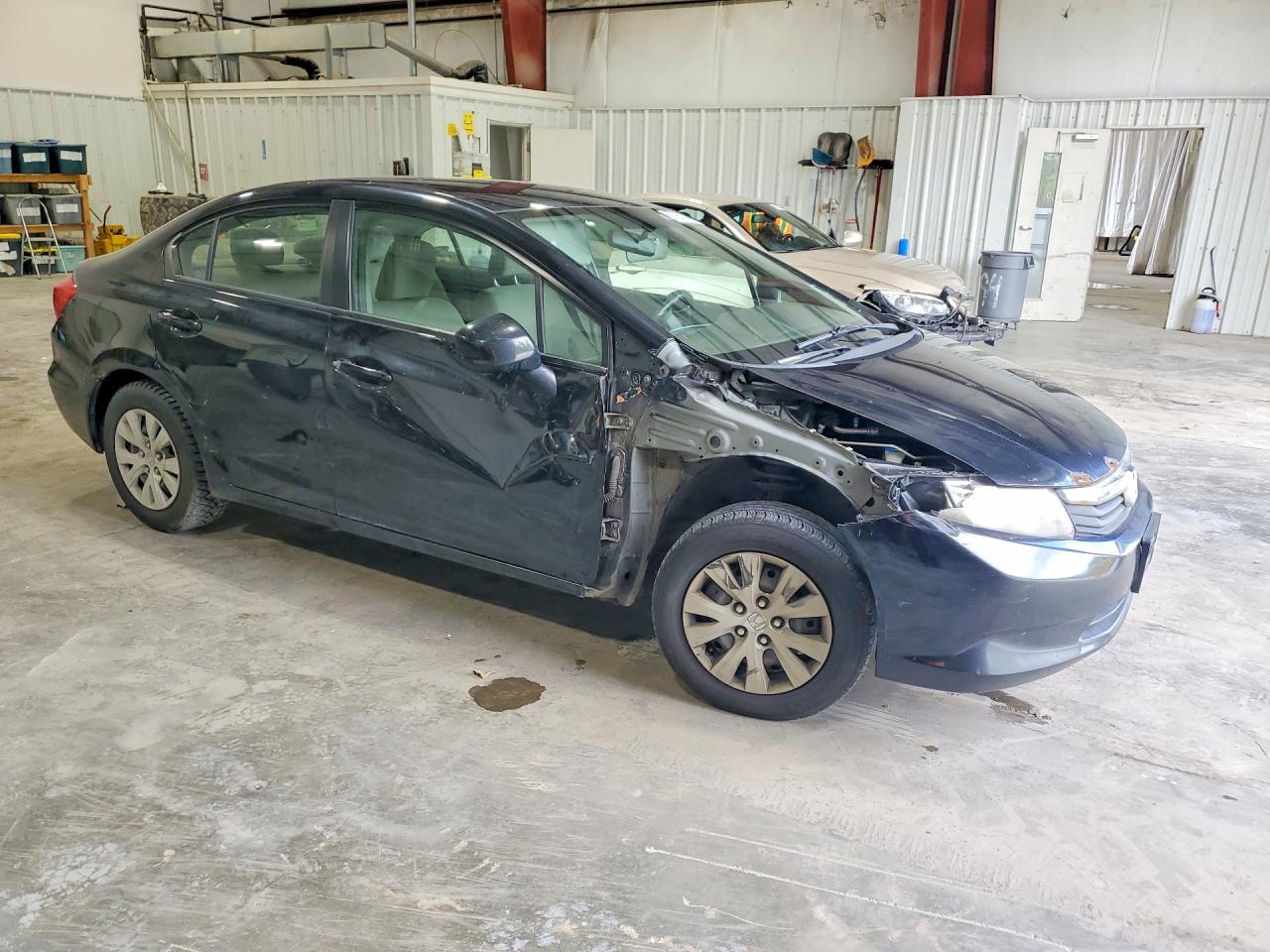 2012 Honda Civic Lx Black vin: JHMFB2F5XCS004437