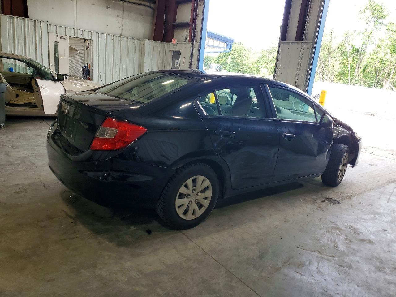 2012 Honda Civic Lx Black vin: JHMFB2F5XCS004437