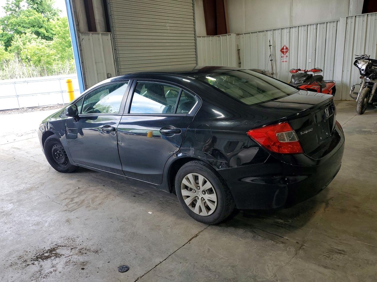 2012 Honda Civic Lx Black vin: JHMFB2F5XCS004437
