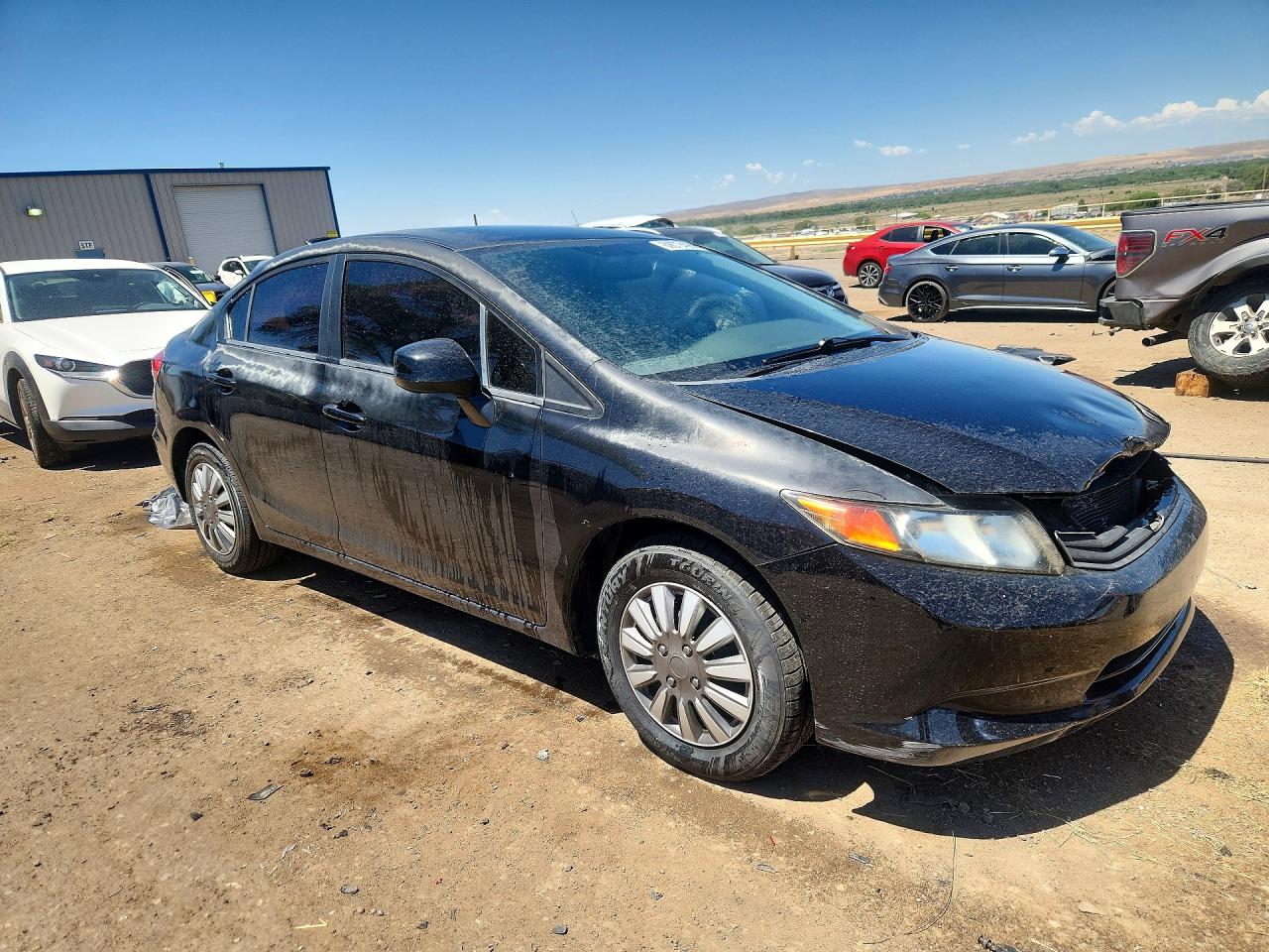 2012 Honda Civic Lx Черный vin: JHMFB2F5XCS005734