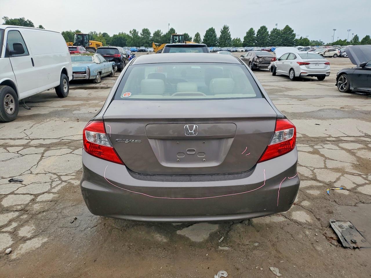 2012 Honda Civic Ex Gray vin: JHMFB2F85CS002895