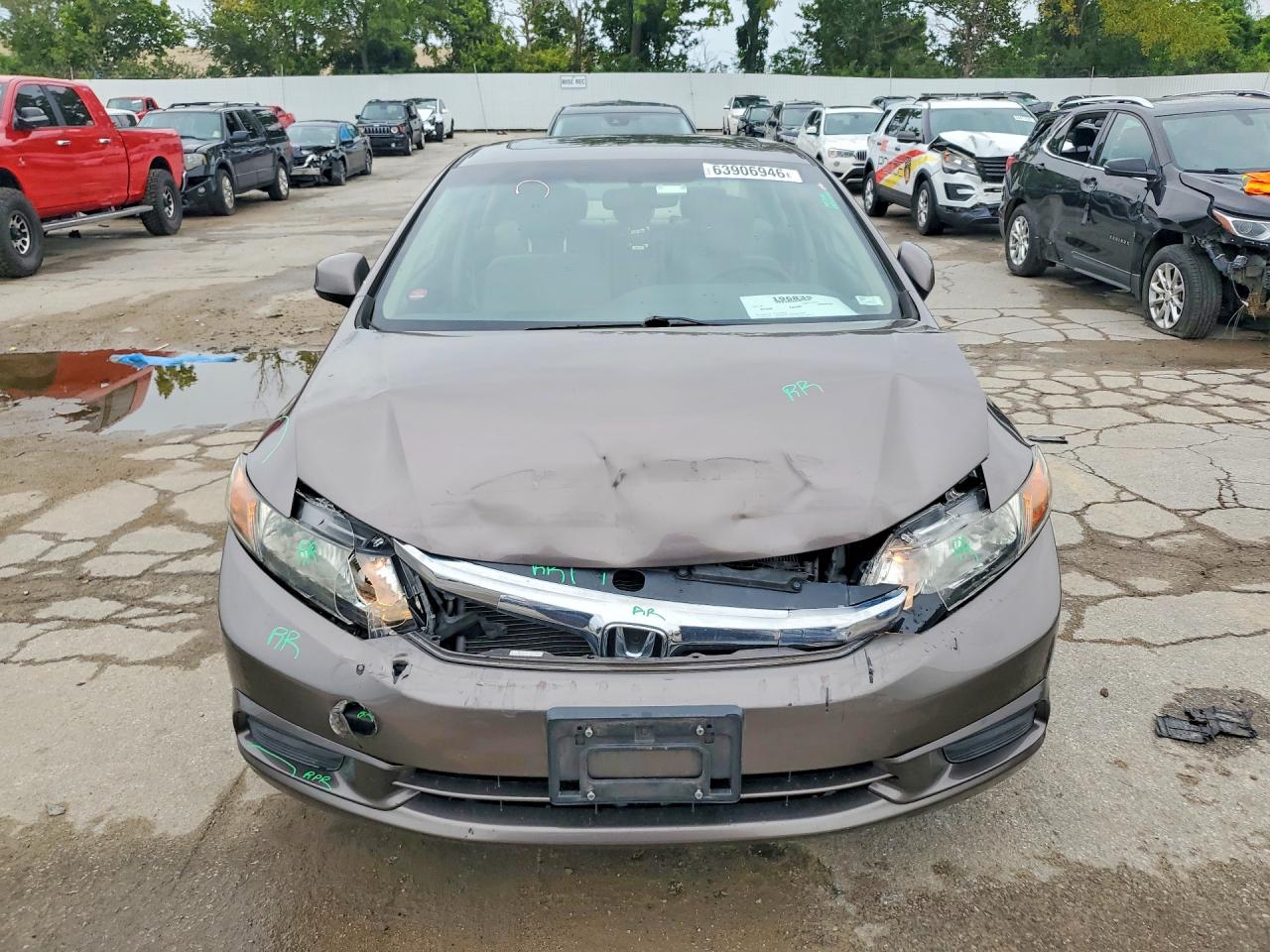 2012 Honda Civic Ex Gray vin: JHMFB2F85CS002895