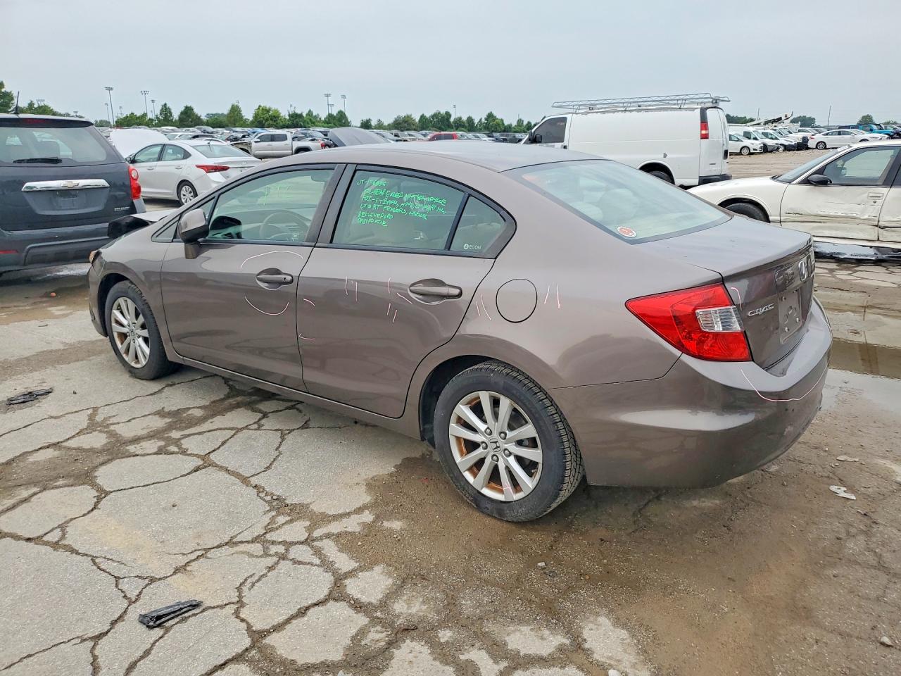 2012 Honda Civic Ex Gray vin: JHMFB2F85CS002895