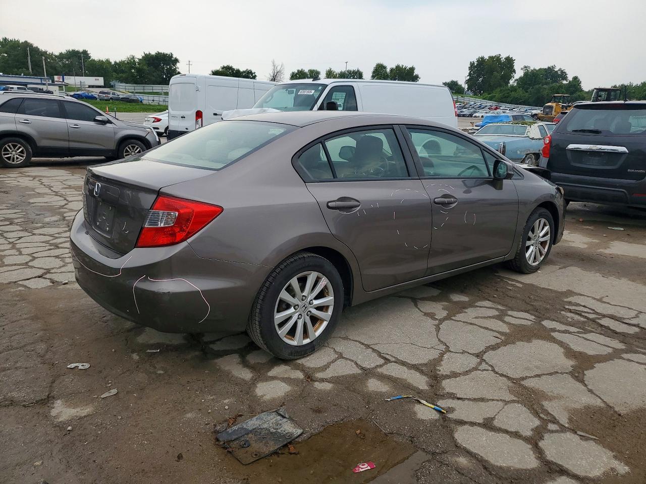 2012 Honda Civic Ex Gray vin: JHMFB2F85CS002895