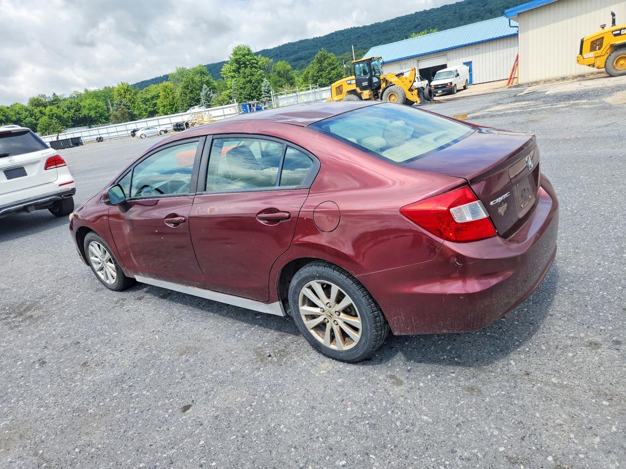 2012 Honda Civic Ex Maroon vin: JHMFB2F87CS003403