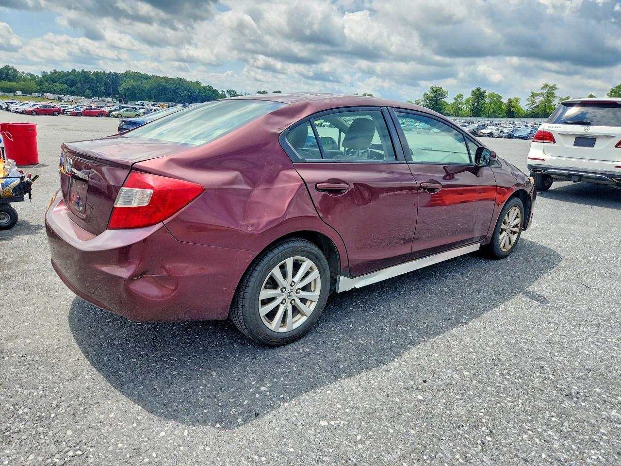 2012 Honda Civic Ex Maroon vin: JHMFB2F87CS003403
