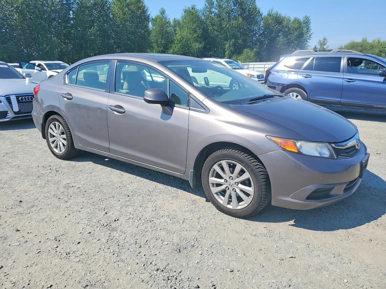 2012 Honda Civic Ex Gray vin: JHMFB2F87CS006494