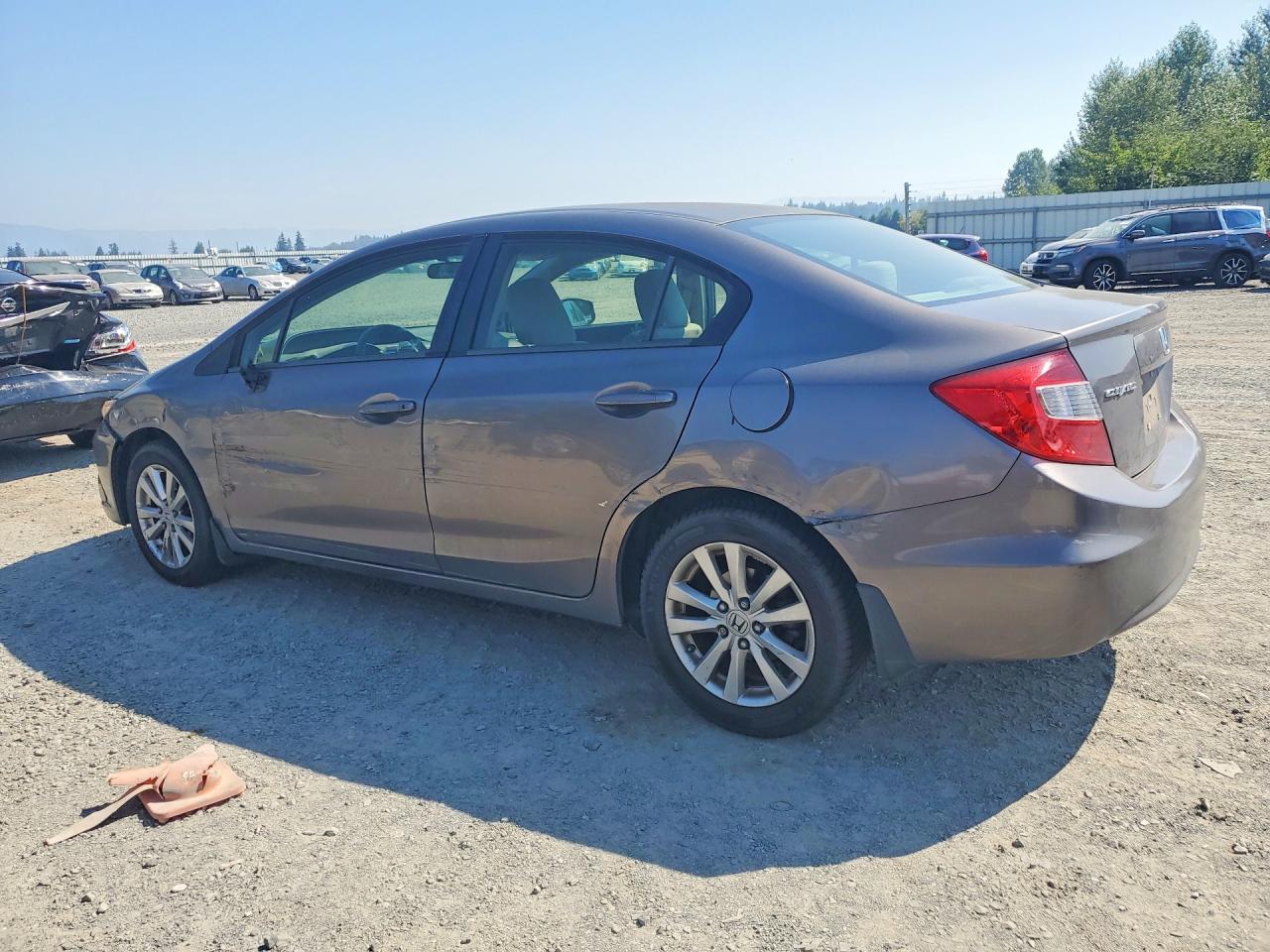2012 Honda Civic Ex Gray vin: JHMFB2F87CS006494