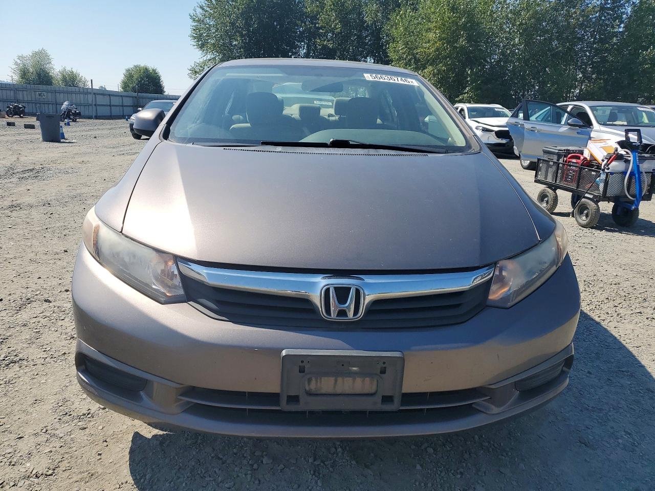 2012 Honda Civic Ex Gray vin: JHMFB2F87CS006494