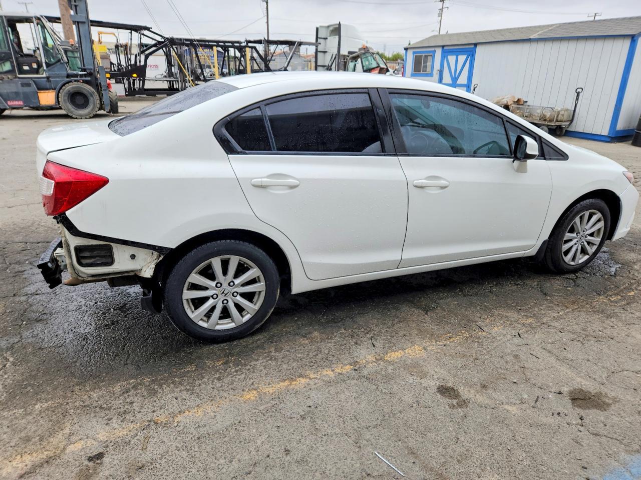 2012 Honda Civic Ex White vin: JHMFB2F89CS006271