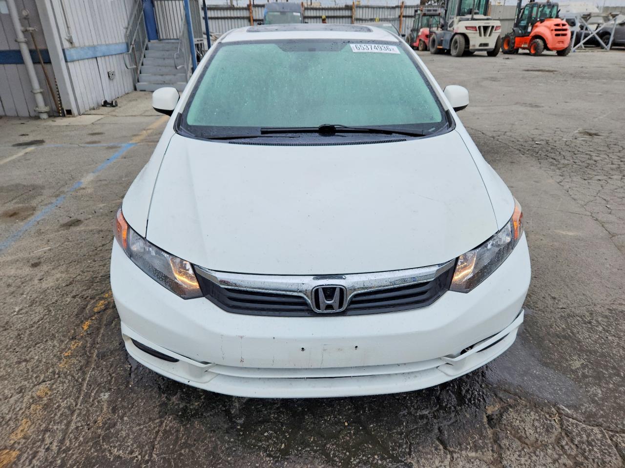 2012 Honda Civic Ex White vin: JHMFB2F89CS006271