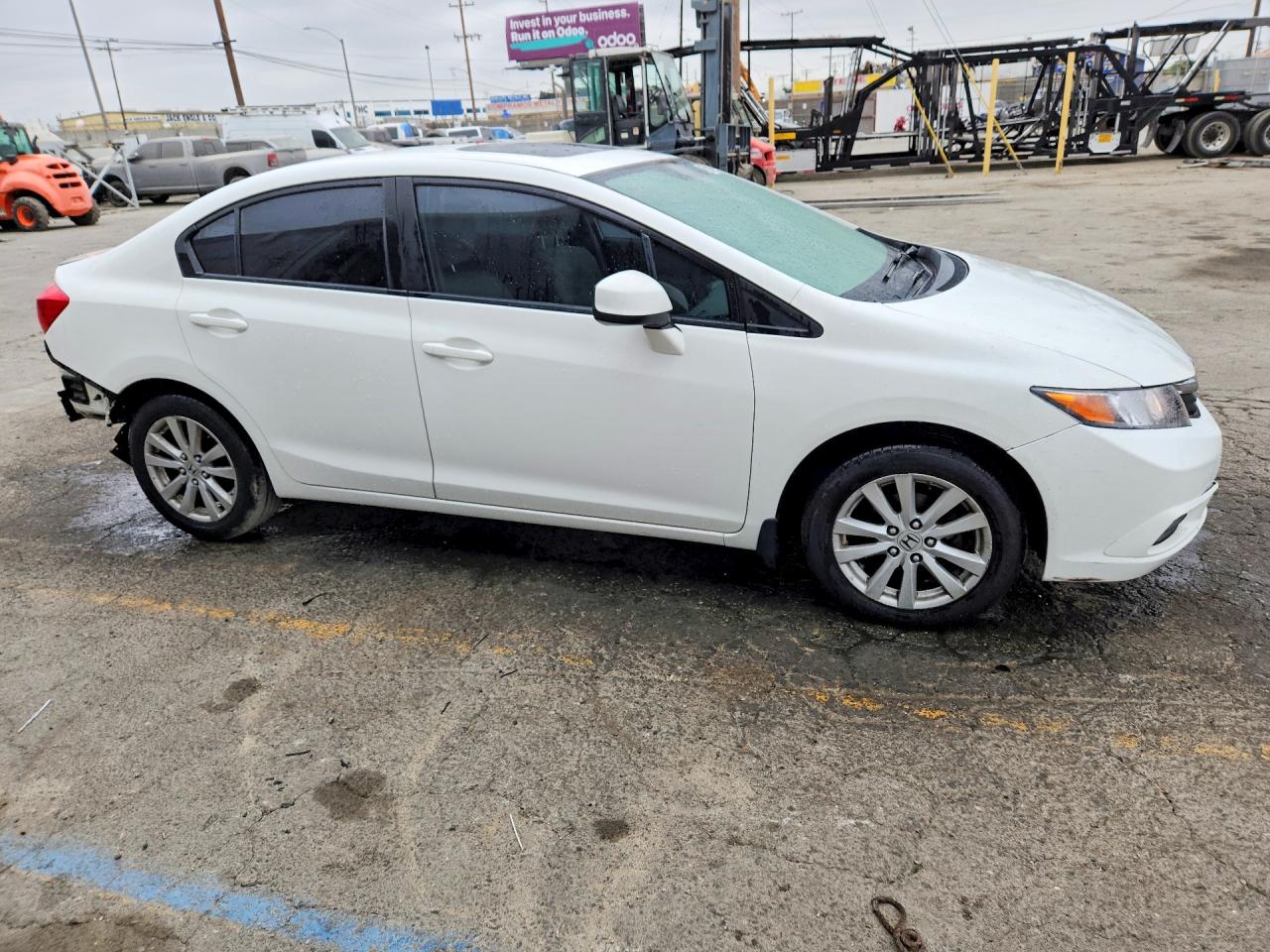2012 Honda Civic Ex White vin: JHMFB2F89CS006271