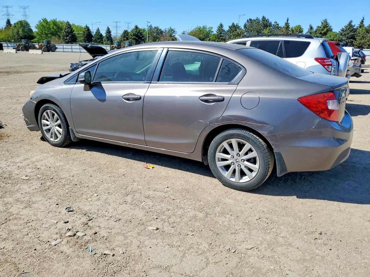 2012 Honda Civic Ex Gray vin: JHMFB2F8XCS003377