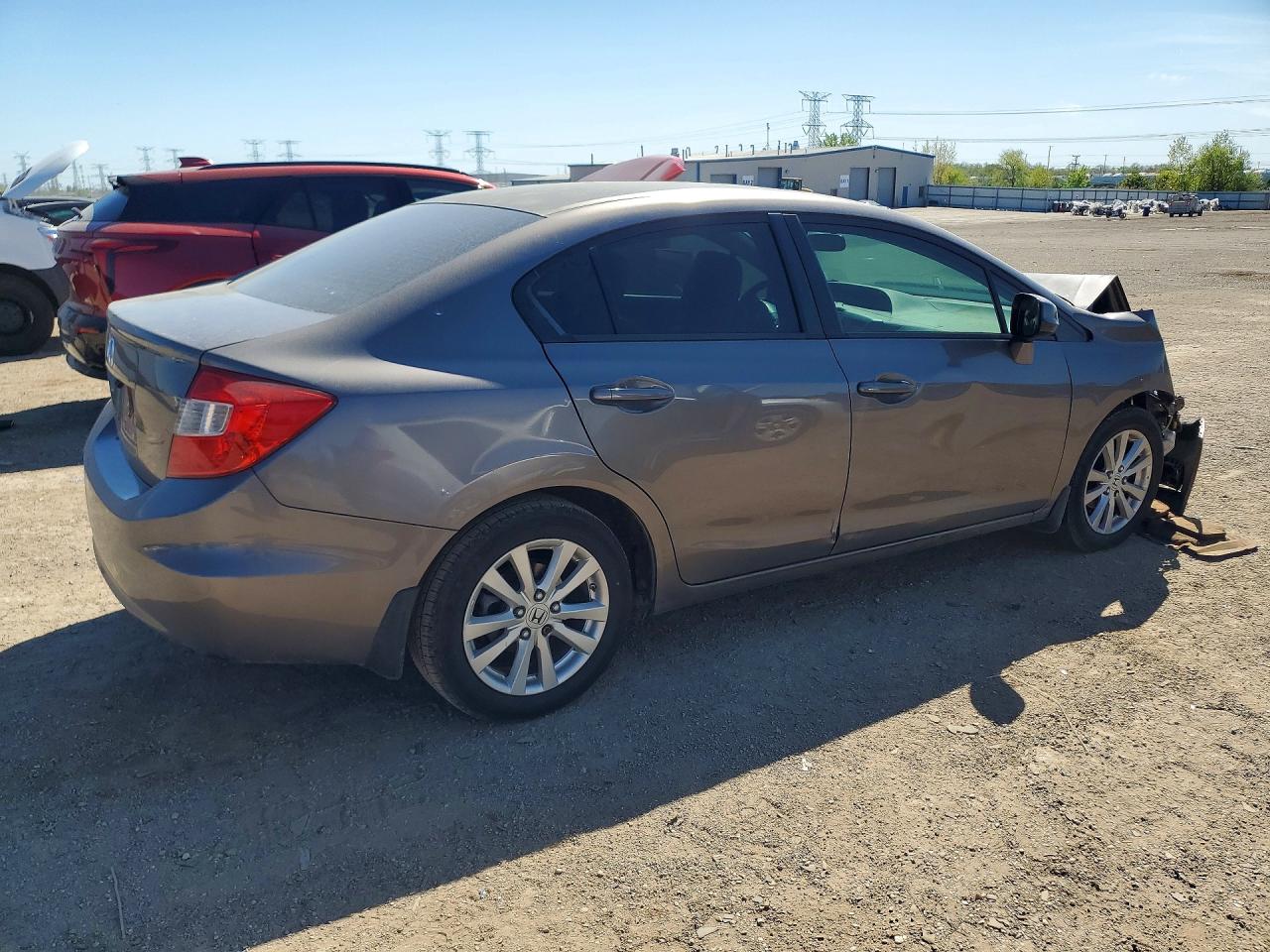 2012 Honda Civic Ex Gray vin: JHMFB2F8XCS003377