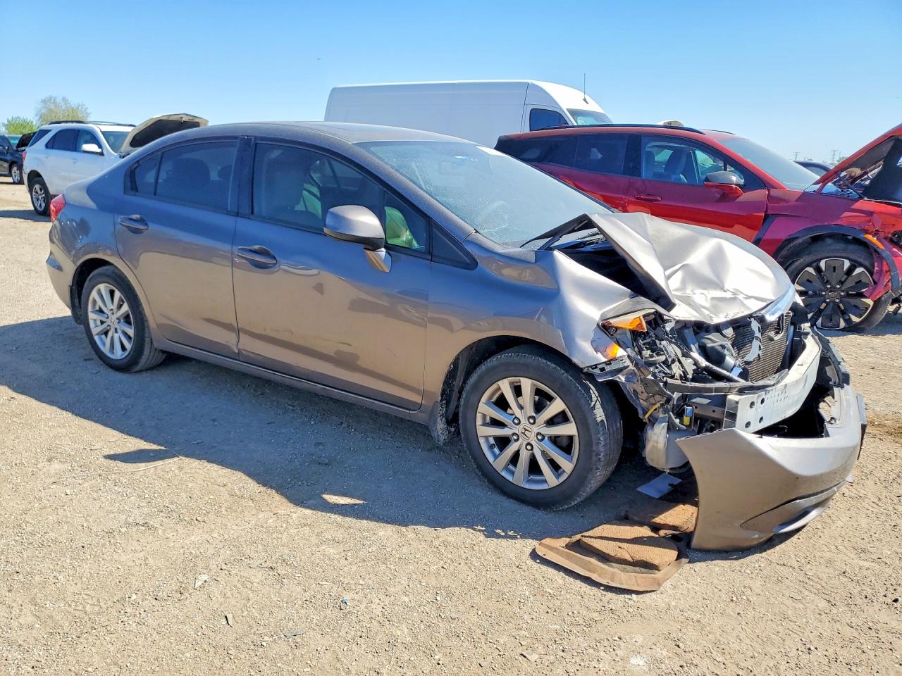 2012 Honda Civic Ex Gray vin: JHMFB2F8XCS003377