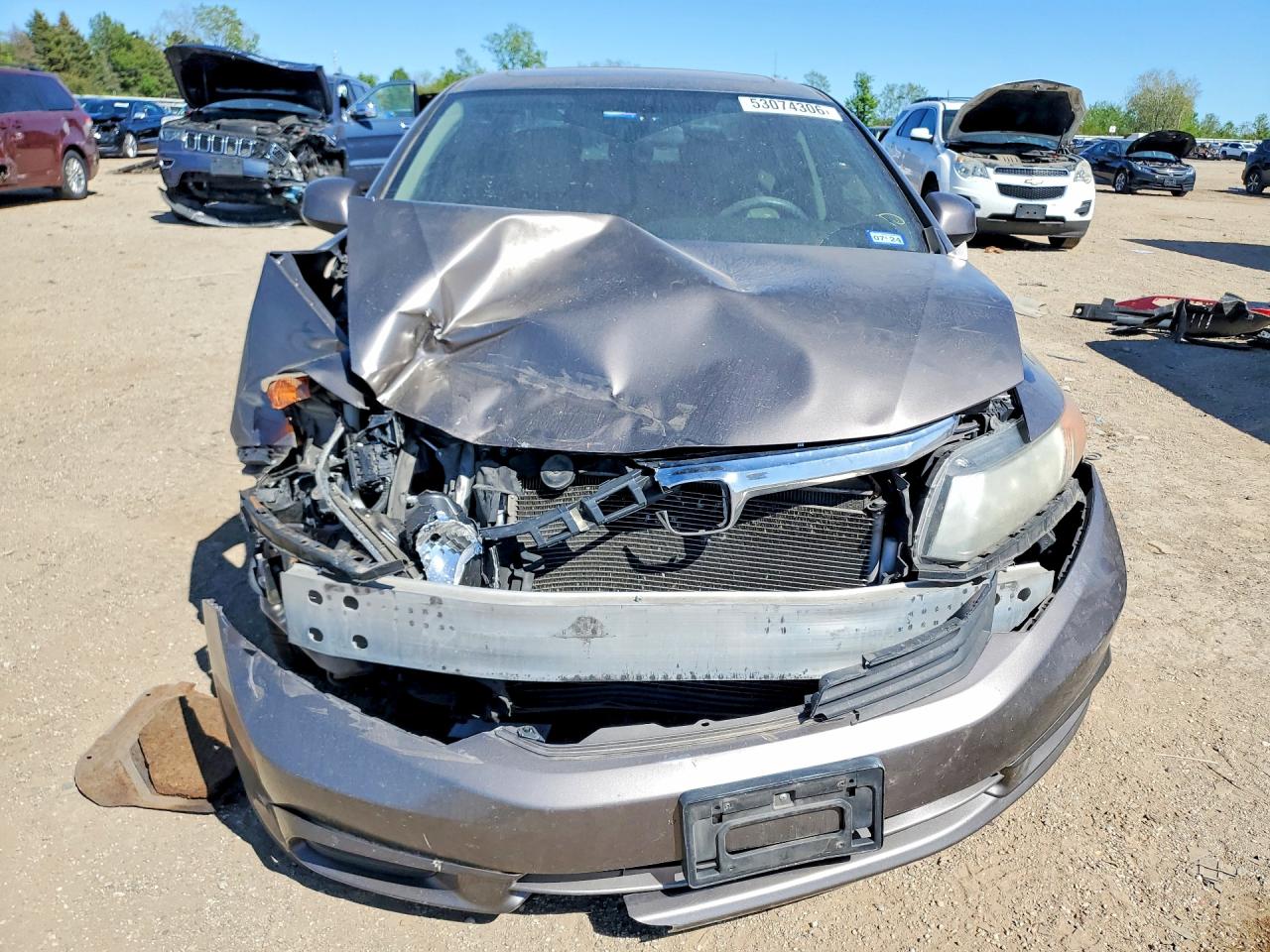 2012 Honda Civic Ex Gray vin: JHMFB2F8XCS003377