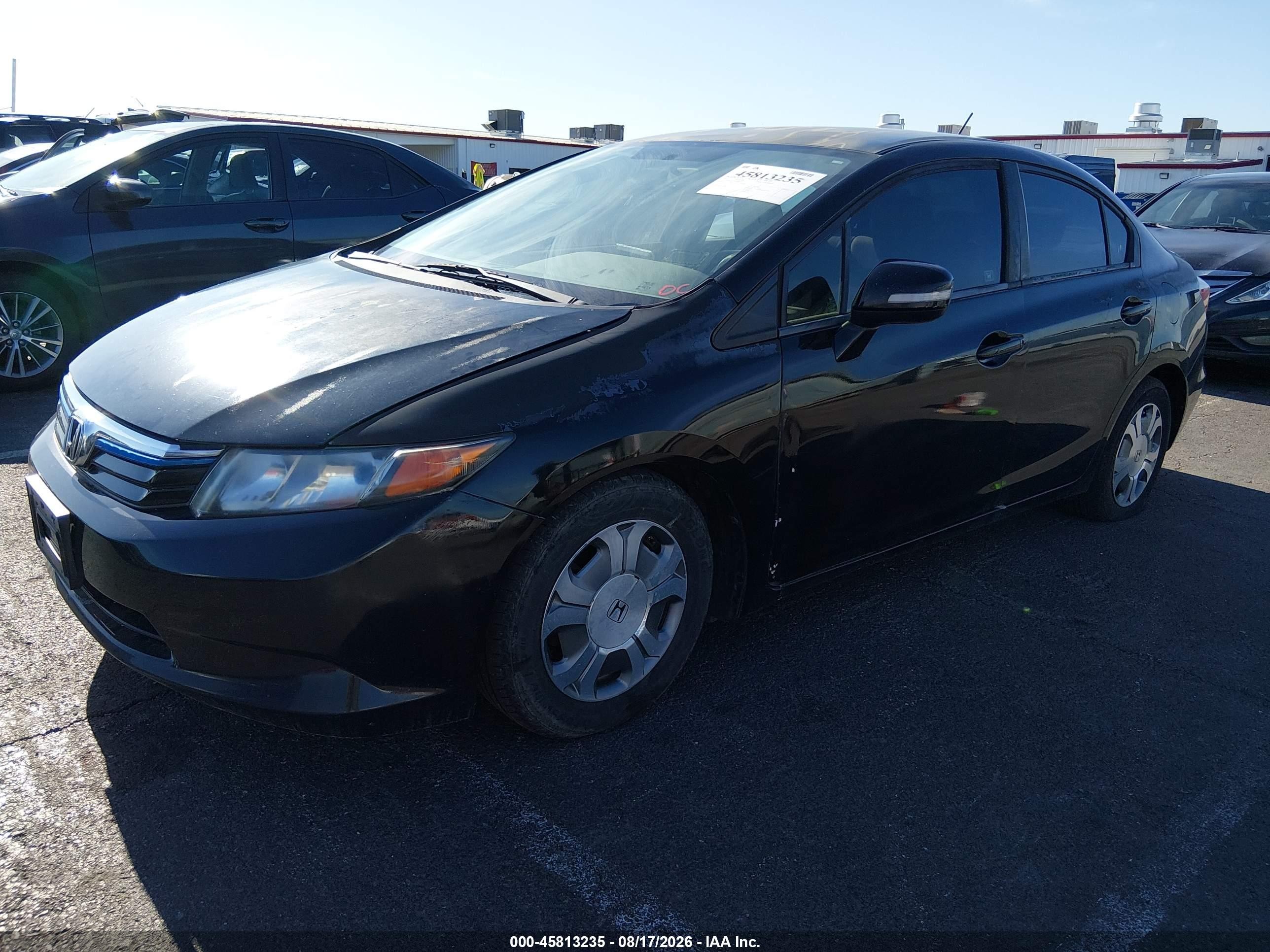 2012 Honda Civic Hybrid   Black vin: JHMFB4F20CS002410