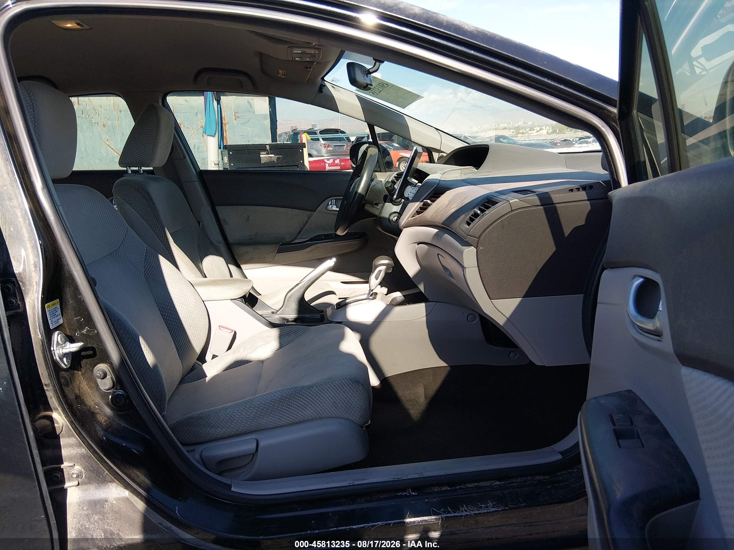 2012 Honda Civic Hybrid   Black vin: JHMFB4F20CS002410