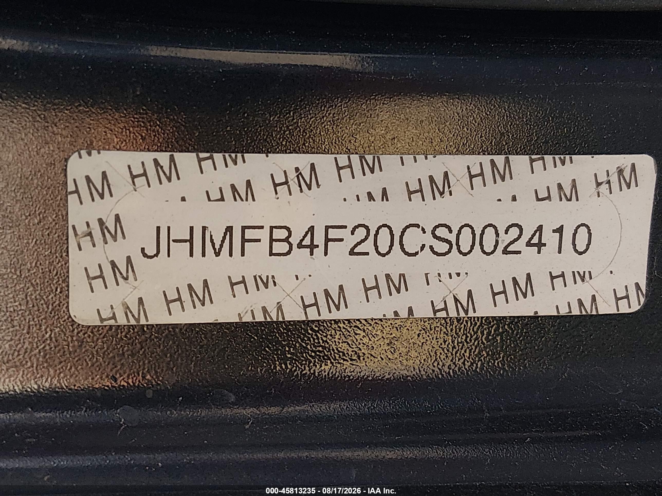 2012 Honda Civic Hybrid   Black vin: JHMFB4F20CS002410